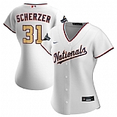 Women Nationals 31 Max Scherzer White Gold Nike 2020 Gold Program Cool Base Jersey Dzhi,baseball caps,new era cap wholesale,wholesale hats